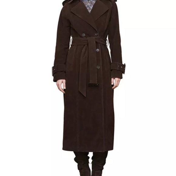 Avec Les Filles Brown Suede Coat - Picture 11 of 12